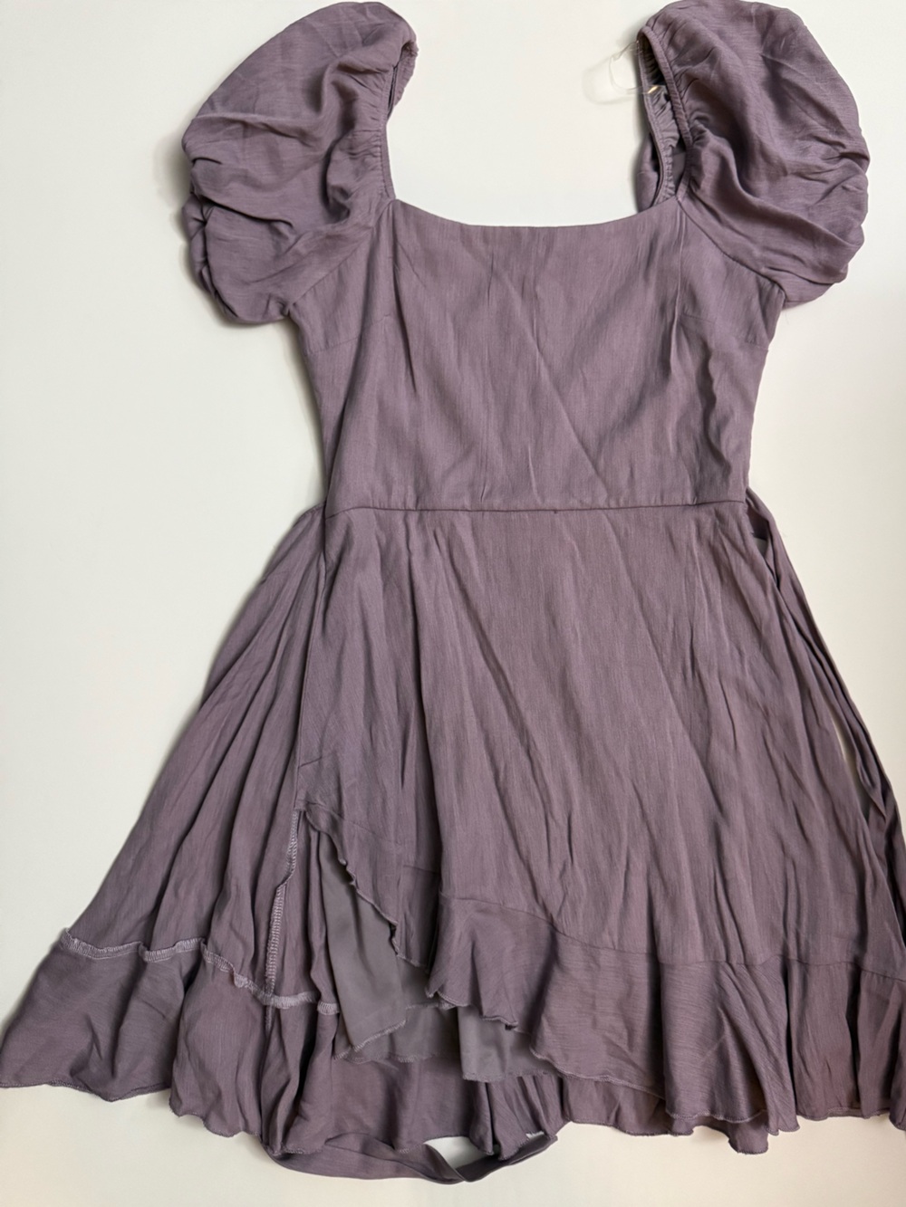 New, Trixxi Lavender Puff-Sleeve Midi Dress